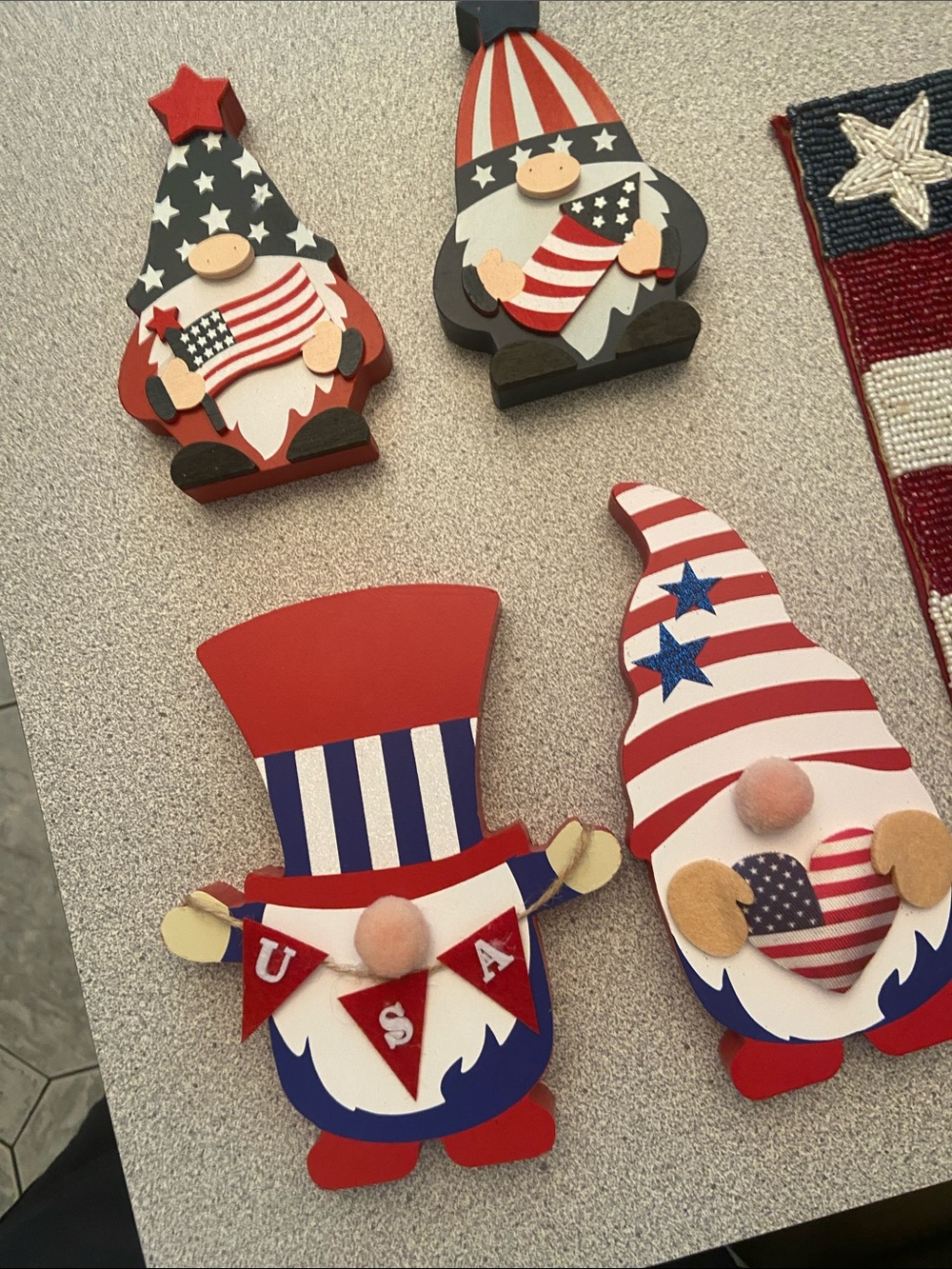 Patriotic Gnome Holiday Wall Decor - Red, White & Blue